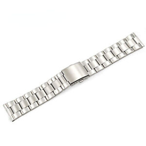 22mm Silver Straight End Stainless Steel Wrist Watch Band Bracelet For SKX TUDOR