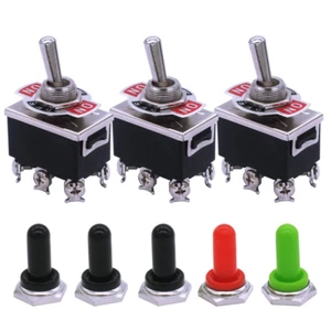 3Pcs Heavy Duty Rocker Toggle Switch 15A 250V DPDT On/Off/On 6 Pin 3 Position + - Picture 1 of 12