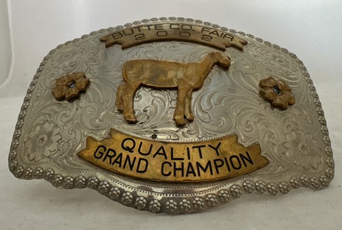 CHAMPION Fibbia cintura argentiere salari butte ID CA fiera 2002 qualità gran campione pecora