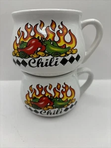 Houston Harvest zuppa/cereali/caffè/tazza fiammeggiante peperoncino caldo con manici ~ 12 oz - Foto 1 di 5