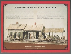Fine Scale Miniatures advertisement for the FREIGHT HOUSE kit color print ad - Bild 1 von 3