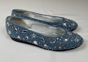 VTG Beverly Feldman Frankie and Baby 10 Denim Heart And Star Sequins, Beaded 80s - Picture 1 of 10