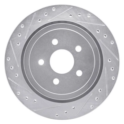 For Chrysler LeBaron 89-95 Brake Rotor eLINE Drilled & Slotted 1-Piece Rear — 第 1/4 张图片