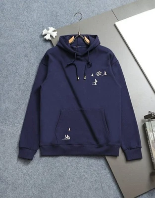 Moletom com capuz Louis Vuitton, logotipo, unissex azul multicolorido tamanho M - Imagem 1 de 4