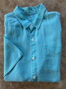TOMMY BAHAMA Mens XL Silk Green Hawaiian Print Short Sleeve Button Front Shirt - Picture 1 of 5