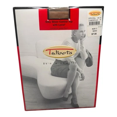 Pantimedias Talbots Silky Sheer 20 Denier Control Top Talla C Sandalia Puntera Foto 1 de 2