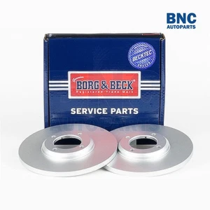 BRAKE DISC PAIR FRONT for FORD CORTINA MK3, 4 & 5 & ESCORT MK2 Borg & Beck - Picture 1 of 2