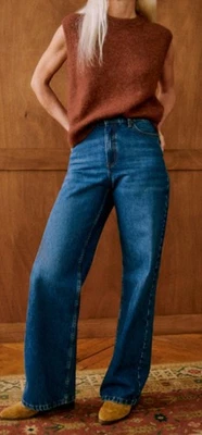 SEZANE Sweater Vest Size S Samuel Jumper Mordore Brown Gold Color Alpaca Wool - Image 1 of 4