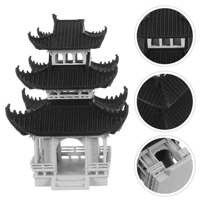  Mini Pagoda Garden Statue Miniature Pavilion Sculpture for Chinese Japanese - Image 1 of 4