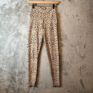 Beach Riot gerippte Ayla Leggings taupe gepunktet Leopardenmuster Größe Small - Bild 1 von 5
