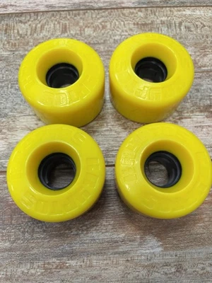 Винтажный 1980-х Kryptos скейтборд колеса набор из 4 Yale черный Jumbo Kryptonics новый! - Изображение 1 из 4