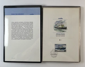 1978 Fleetwood Stamp Portfolio ~ USSR ~ Modern Day Icebreakers - Picture 1 of 8