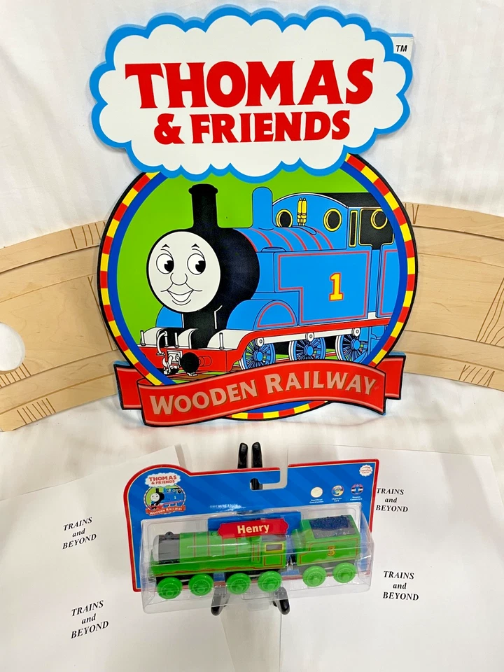 Thomas Wooden Railway Train Henry Green Engine Tender Britt Allcroft 1998 2000