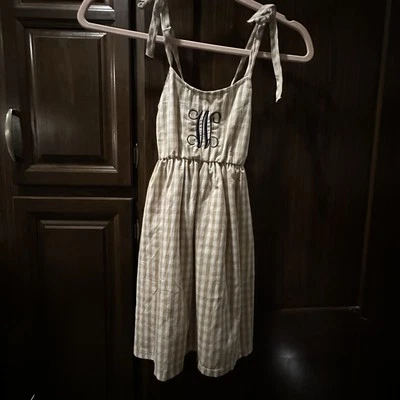 Vestido Down By The Creek Nuevo con Etiquetas Boutique Niñas 5 Marrón Cuadros Sin Mangas Tirantes Nuevo Foto 1 de 4