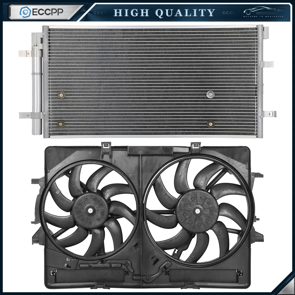 Electric AC Condenser Cooling Fan Kit For 2013-2015 Audi S4 2010-2015 Audi S5 - Image 1 of 4