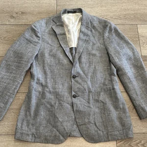 Suitsupply Havana Patch HL Blazer Mens 42R Gray Angelico Pure Linen Jacket - Picture 1 of 11