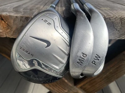 Nike Steel BLUE Jr. Lote de 3 palos de golf para jóvenes con conductor/medio/PW RH para niños Foto 1 de 4