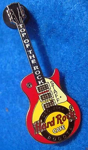 BOGOTA COLOMBIA STAFF TOP OF THE ROCK BRICK RED GIBSON GUITAR Hard Rock Cafe PIN - Picture 1 of 1