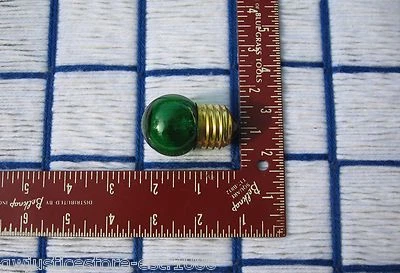 new S11 transparent GREEN 7 &1/2 watt marquee sign & night LIGHT BULB 7.5s11/m  - Image 1 of 2