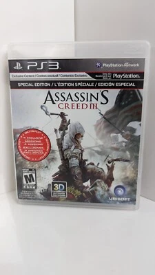 Assassins Creed 3 III Special Edition PS3 (Sony Playstation 3, 2012) CIB Tested - Image 1 of 4