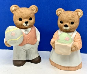 HOMCO -Home Interiors- Mother & Father Bear w/Easter Eggs #1430 - Picture 1 of 9