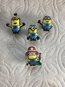 DESPICABLE ME JIBBITZ MINIONS JIBBITZ STUART KEVIN DAVE JIBBITZ FIREMAN MINION - Picture 1 of 6
