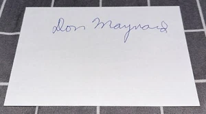 DON MAYNARD 4X6 INDEX CARD NEW YORK JETS FOOTBALL TEXAS WESTERN AUTOGRAPH AUTO - Picture 1 of 1