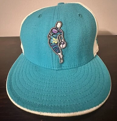 De Colección Charlotte Hornets Sombrero Logo NBA Molinete New Era 59FIFTY Ajustado Talla 7 3/8 Foto 1 de 4