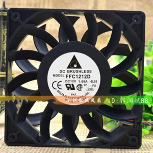 DELTA FFC1212D 12CM 12025 12V 1.68A PWM Cooling Industrial Fan High Air Volume - Picture 1 of 4
