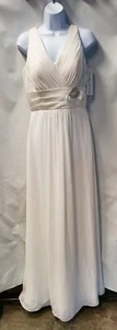 Pretty Maids Wedding Dress White Chiffon  Sz.8  *A50 - Picture 1 of 12