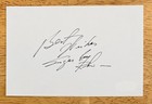 Sugar Ray Robinson Signed Autographed 4x6 Card Full JSA Letter Certified Boxer