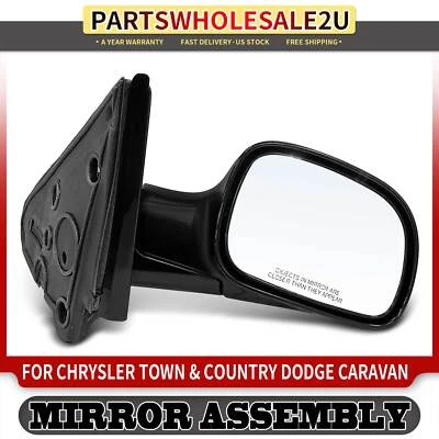 Espejo retrovisor derecho de ajuste manual de vidrio con plegable manual para Chrysler Town & Country Foto 1 de 4
