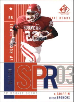 A9638- 2003 SP Game Used Edition #104 Quentin Griffin RC /600 - NM-MT - Image 1 of 2
