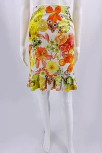 Falda Acampanada MARC CAIN Elástica Kiwi Lima Limón Fruta Talla N1~N2 Pequeña EE. UU. - Imagen 1 de 7