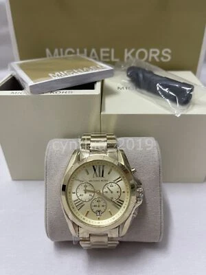 Michael Kors MK5605 Bradshaw Gold Tone Chronograph 43mm Dial Unisex Wrist Watch - Image 1 of 2