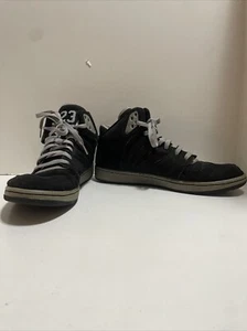 NIKE JORDAN 1 FLIGHT 4 MENS 12 PREMIUM BASKETBALL SHOES BLACK ATHLETIC  SNEAKER - Picture 1 of 10