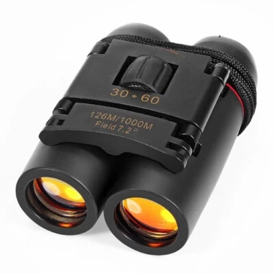 30x60 Outdoor Travel Folding Binoculars Telescopes - Black - Image 1 of 4