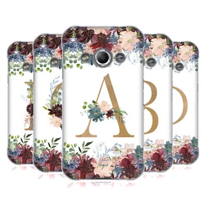 NATURE MAGICK FLOWERS MONOGRAM FLORAL GOLD SOFT GEL CASE FOR SAMSUNG PHONES 4 - Picture 1 of 18