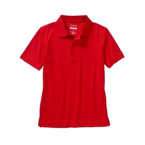 George Boys School Uniform Short Sleeve Performance Polo Shirt Red Size 8 - Picture 1 of 2