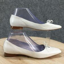 Marshall Fields Shoes Womens 8.5M Audrey Ballet Square Toe Slip On White Leather