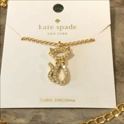 Collar Kate Spade Vacaciones Halloween Regalo Escuela Niña Gato Negro Dorado Disney, Foto 1 de 4