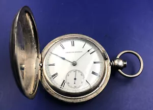 Waltham P.S. Model 1857 Pocket Watch in 4 oz Waltham Silver Hunter Case - Picture 1 of 10