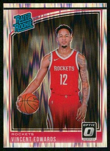 2018-19 Donruss Opitc Shock Vincent Edwards Rookie Houston Rockets #165