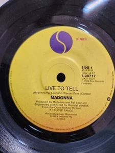 Madonna "Live To Tell" 1986 SIRE Oz 7" 45rpm - Picture 1 of 2