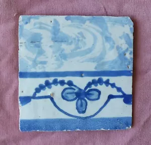Fliese Portugal 19 Jh. , Azulejos, Tile, Tegel, Carreaux Ancien, Delft, - Bild 1 von 2