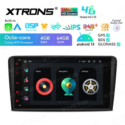 8" Android 14 64GB Stereo GPS Radio Navi For Audi A3 w/CAMA4A003 w/CAM001F - Image 1 of 4