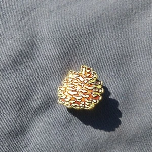 Brown Pinecone 1" Lapel Hat Jacket Pin - Picture 1 of 2