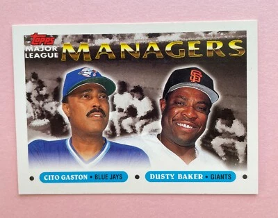 1993 Topps Baseball Cito Gaston / Dusty Baker #514 - Image 1 of 2