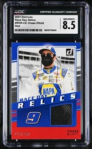 Chase Elliott #RDR-CE CGC 8.5 (2021, Donruss) NASCAR Race Day Relics Red 116/250 - Picture 1 of 2