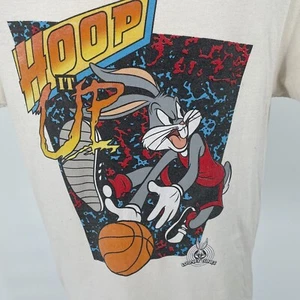 Hoop It Up Herren Medium Vintage grafisches T-Shirt Looney Tunes Bugs Hase - Bild 1 von 11